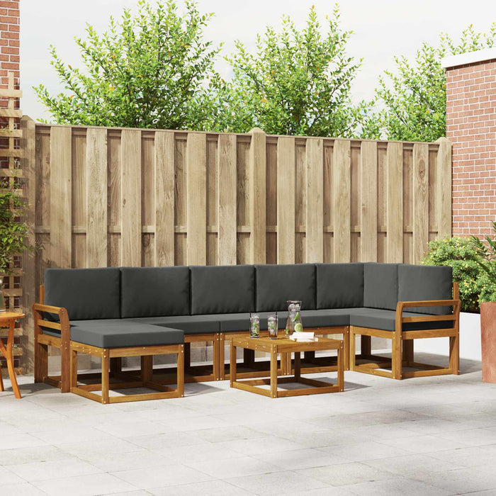 Set de canapele de exterior cu pernă 8 pcs Natural și Antracit - WALTI WALTI