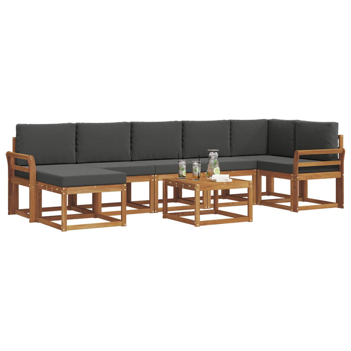 Set de canapele de exterior cu pernă 8 pcs Natural și Antracit - WALTI WALTI