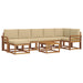 Set de canapele de exterior cu pernă 8 pcs Natural și Bej - WALTI WALTI