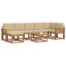 Set de canapele de exterior cu pernă 8 pcs Natural și Bej - WALTI WALTI
