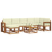 Set de canapele de exterior cu pernă 8 pcs Natural și Crem - WALTI WALTI