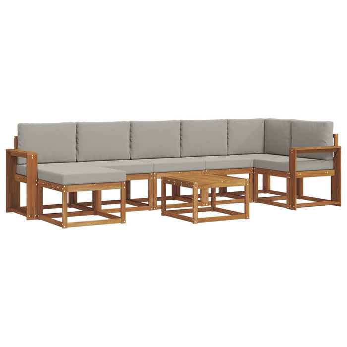 Set de canapele de exterior 8 pcs Gri natural și deschis - WALTI WALTI