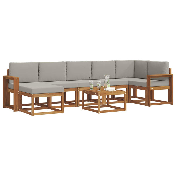 Set de canapele de exterior 8 pcs Gri natural și deschis - WALTI WALTI