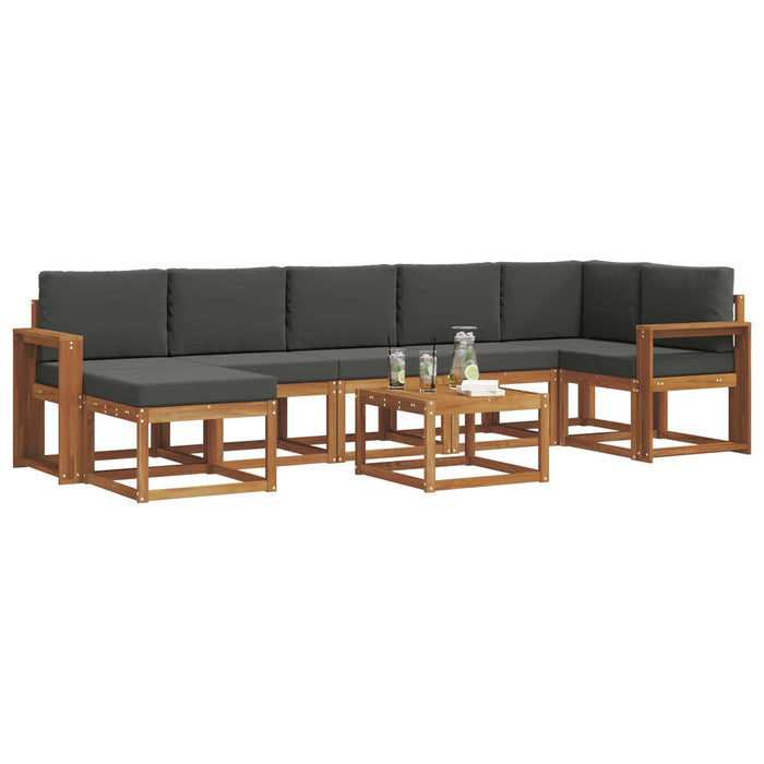 Set de canapele de exterior cu pernă 8 pcs Natural și Antracit - WALTI WALTI