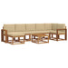 Set de canapele de exterior cu pernă 8 pcs Natural și Bej - WALTI WALTI