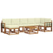 Set de canapele de exterior cu pernă 8 pcs Natural și Crem - WALTI WALTI
