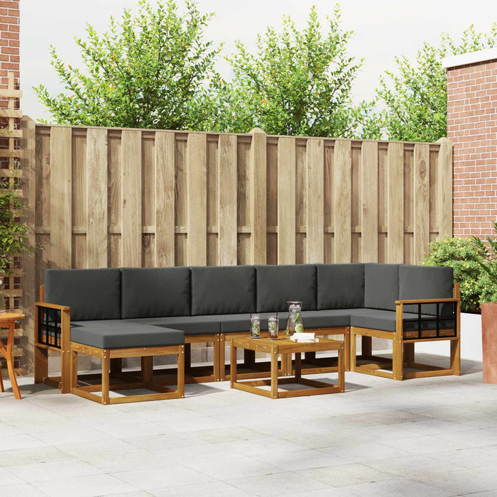 Set de canapele de exterior cu pernă 8 pcs Natural și Antracit - WALTI WALTI