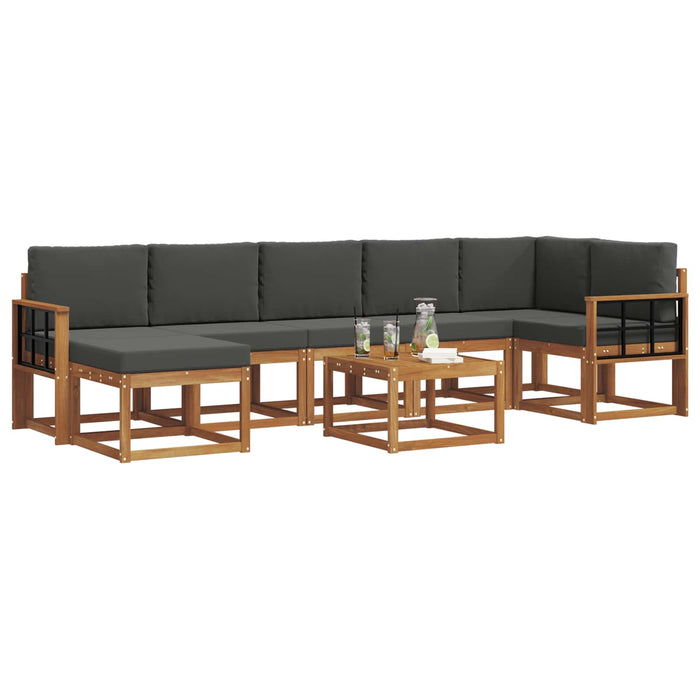 Set de canapele de exterior cu pernă 8 pcs Natural și Antracit - WALTI WALTI