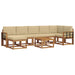 Set de canapele de exterior cu pernă 8 pcs Natural și Bej - WALTI WALTI
