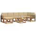 Set de canapele de exterior cu pernă 8 pcs Natural și Bej - WALTI WALTI