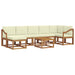 Set de canapele de exterior cu pernă 8 pcs Natural și Crem - WALTI WALTI