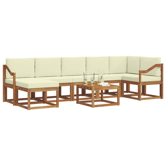 Set de canapele de exterior cu pernă 8 pcs Natural și Crem - WALTI WALTI