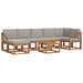 Set de canapele de exterior 8 pcs Gri natural și deschis - WALTI WALTI
