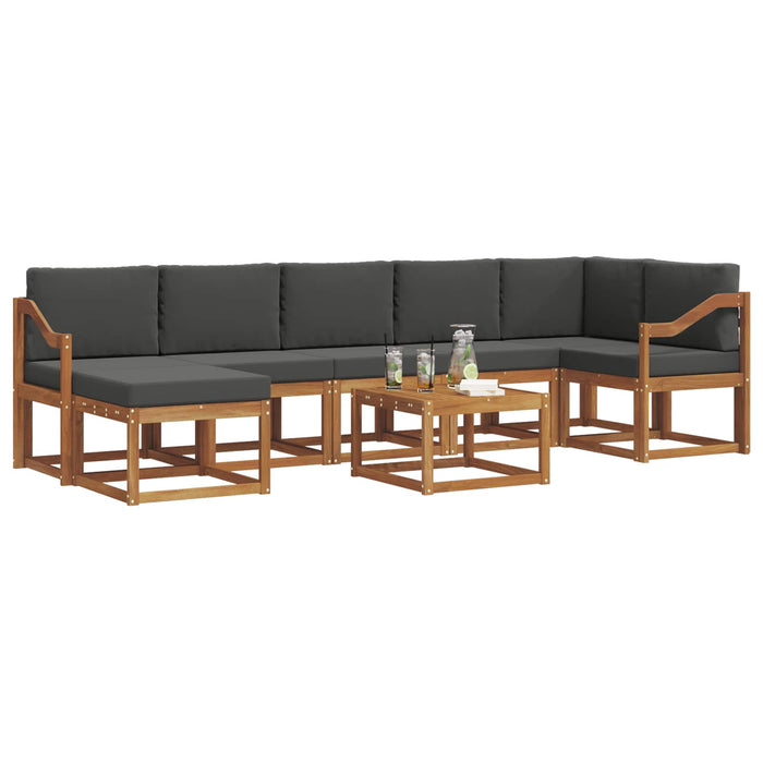 Set de canapele de exterior cu pernă 8 pcs Natural și Antracit - WALTI WALTI