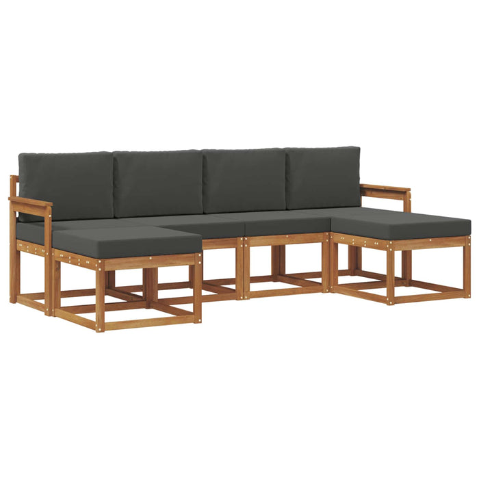 Set de canapele de exterior cu pernă 6 pcs Natural și Antracit - WALTI WALTI