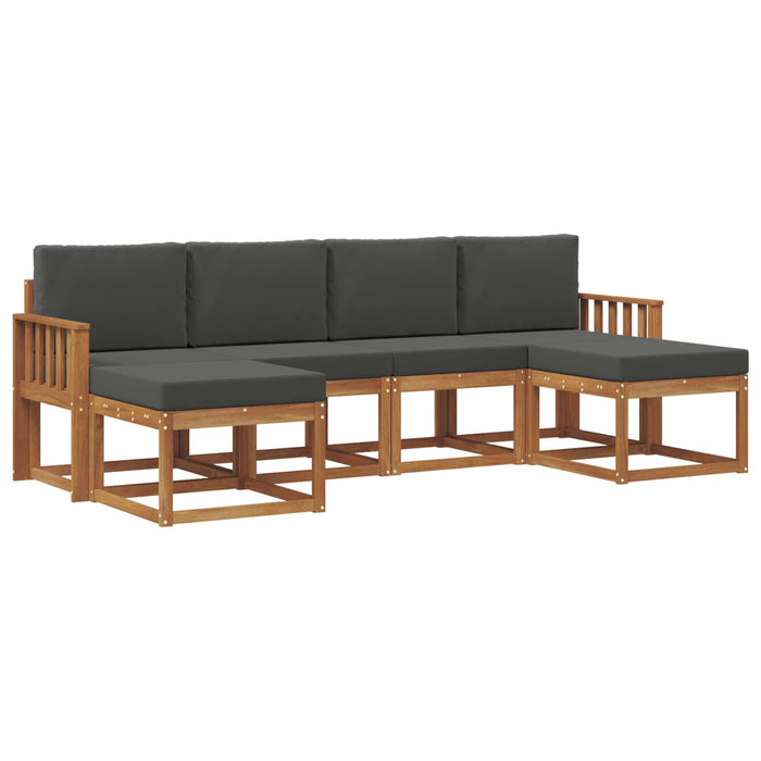Set de canapele de exterior cu pernă 6 pcs Natural și Antracit - WALTI WALTI