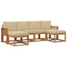 Set de canapele de exterior 6 pcs Natural și Bej Lemn compozit - WALTI WALTI