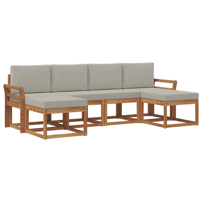Set de canapele de exterior 6 pcs Gri natural și deschis - WALTI WALTI