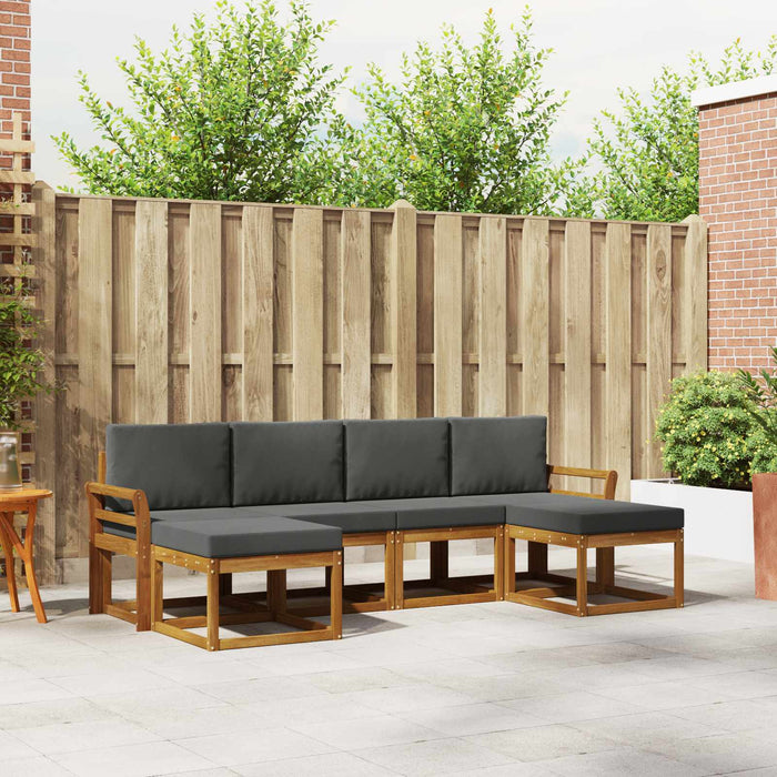 Set de canapele de exterior cu pernă 6 pcs Natural și Antracit WALTI