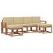 Set de canapele de exterior 6 pcs Natural și Bej Lemn compozit - WALTI WALTI