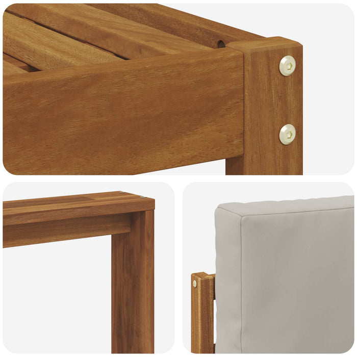 Set de canapele de exterior 6 pcs Gri natural și deschis WALTI
