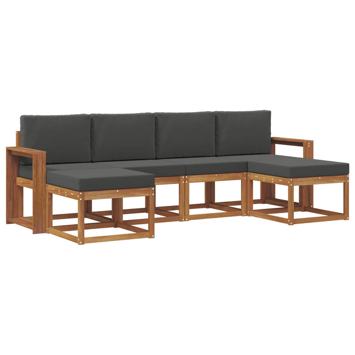 Set de canapele de exterior cu pernă 6 pcs Natural și Antracit - WALTI WALTI