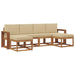 Set de canapele de exterior 6 pcs Natural și Bej Lemn compozit - WALTI WALTI