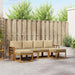 Set de canapele de exterior 6 pcs Natural și Bej Lemn compozit - WALTI WALTI
