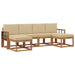 Set de canapele de exterior 6 pcs Natural și Bej Lemn compozit - WALTI WALTI