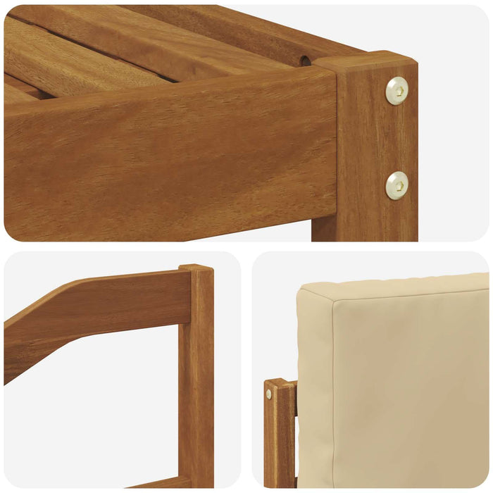 Set de canapele de exterior 6 pcs Natural și Bej Lemn compozit - WALTI WALTI