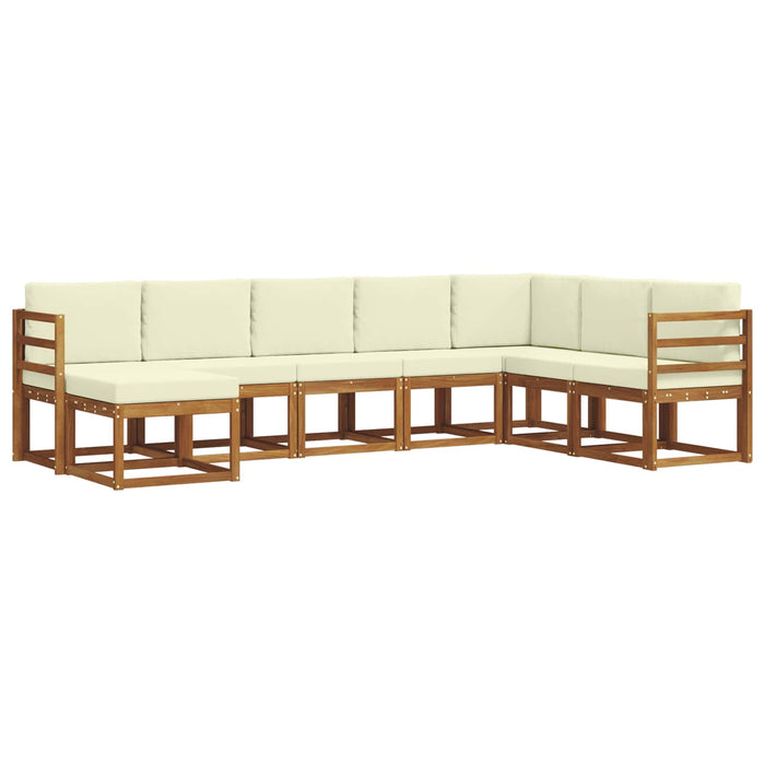 Set de canapele de exterior cu pernă 8 pcs Natural și Crem - WALTI WALTI