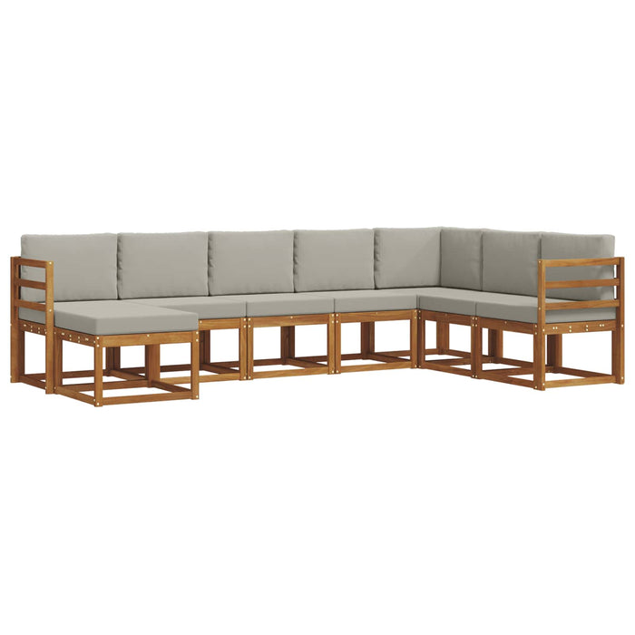 Set de canapele de exterior 8 pcs Gri natural și deschis - WALTI WALTI