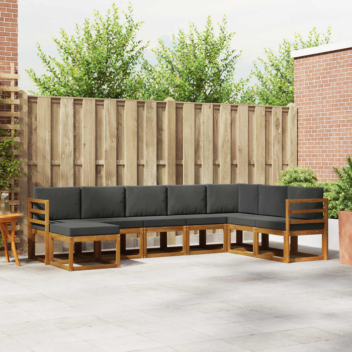 Set de canapele de exterior cu pernă 8 pcs Natural și Antracit - WALTI WALTI