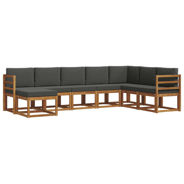 Set de canapele de exterior cu pernă 8 pcs Natural și Antracit - WALTI WALTI