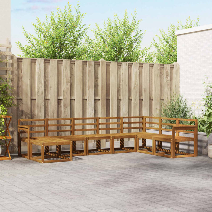 Set de canapele de exterior 8 pcs natural Lemn Solid de Acacia WALTI