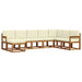 Set de canapele de exterior cu pernă 8 pcs Natural și Crem - WALTI WALTI