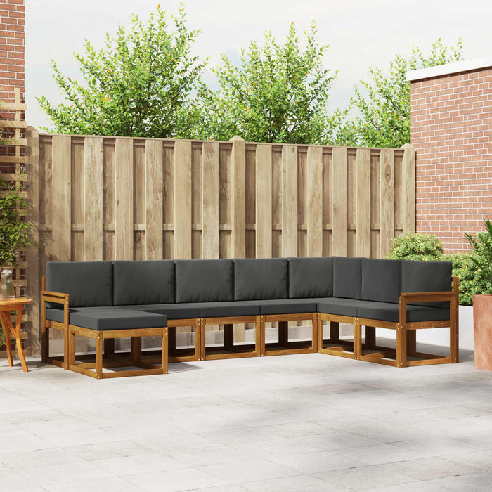 Set de canapele de exterior cu pernă 8 pcs Natural și Antracit - WALTI WALTI