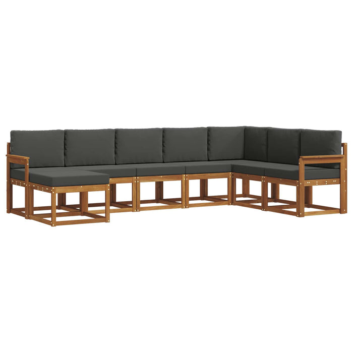 Set de canapele de exterior cu pernă 8 pcs Natural și Antracit - WALTI WALTI