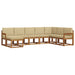 Set de canapele de exterior cu pernă 8 pcs Natural și Bej - WALTI WALTI