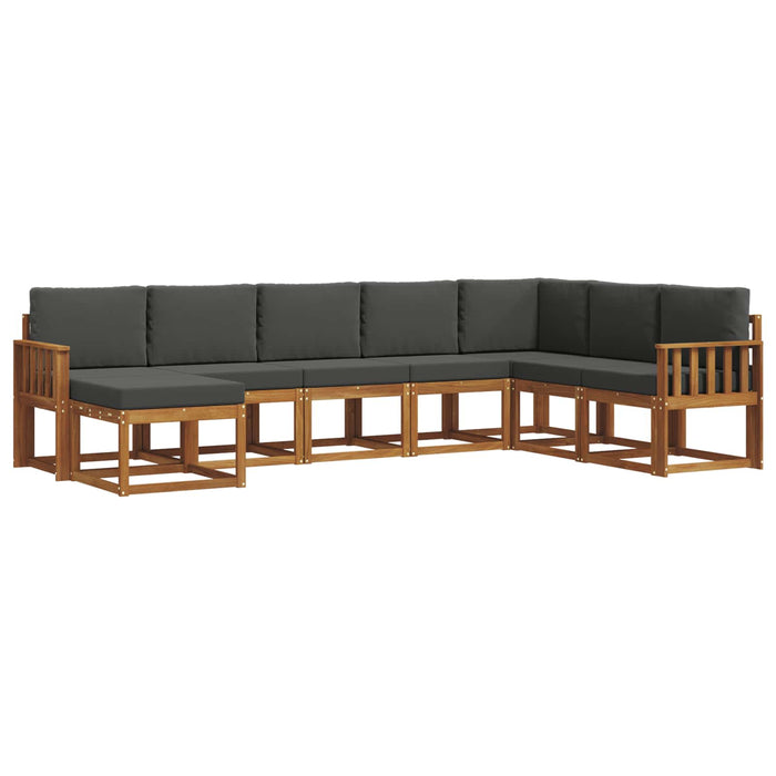 Set de canapele de exterior cu pernă 8 pcs Natural și Antracit - WALTI WALTI