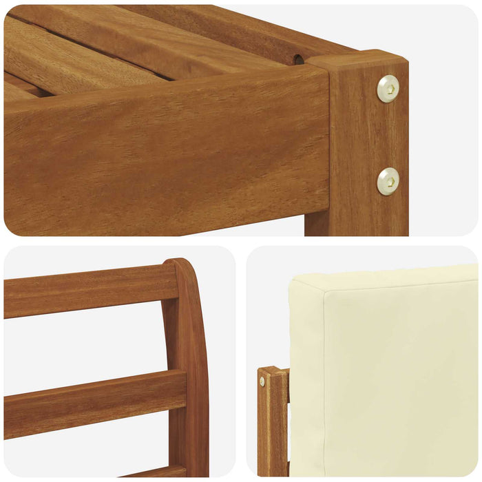 Set de canapele de exterior cu pernă 8 pcs Natural și Crem - WALTI WALTI