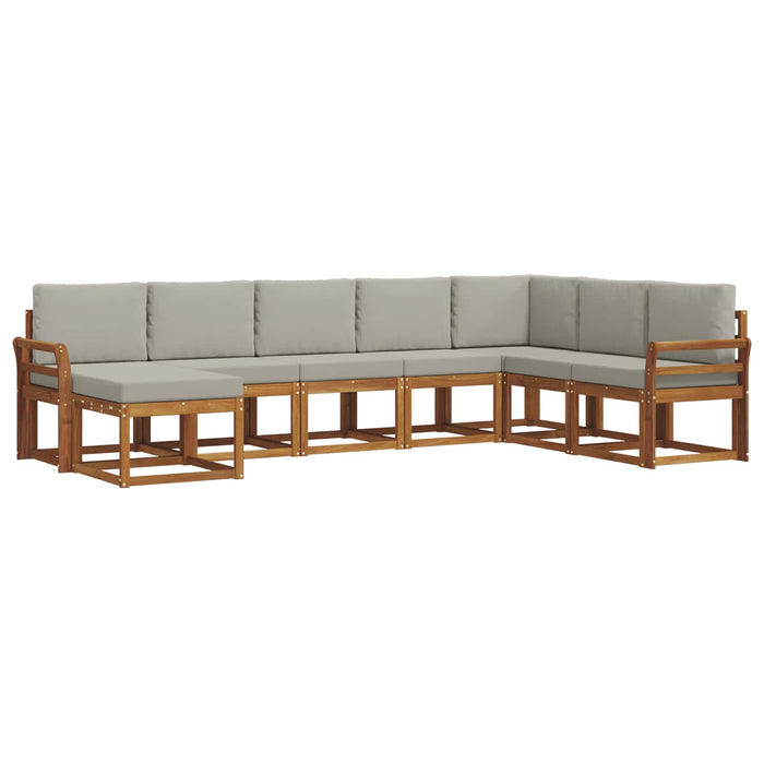 Set de canapele de exterior 8 pcs Gri natural și deschis - WALTI WALTI