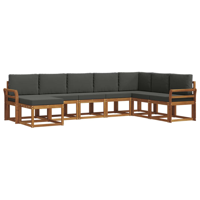 Set de canapele de exterior cu pernă 8 pcs Natural și Antracit - WALTI WALTI