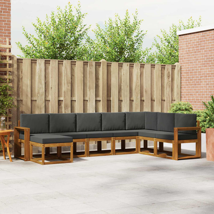 Set de canapele de exterior cu pernă 8 pcs Natural și Antracit - WALTI WALTI