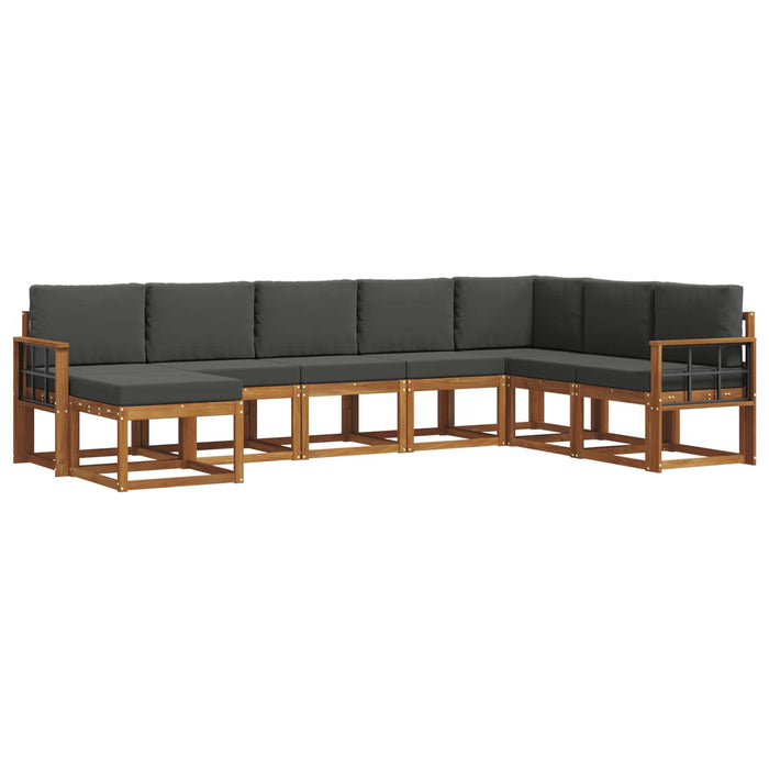 Set de canapele de exterior cu pernă 8 pcs Natural și Antracit - WALTI WALTI