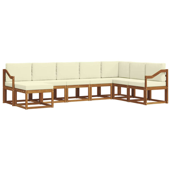 Set de canapele de exterior cu pernă 8 pcs Natural și Crem - WALTI WALTI
