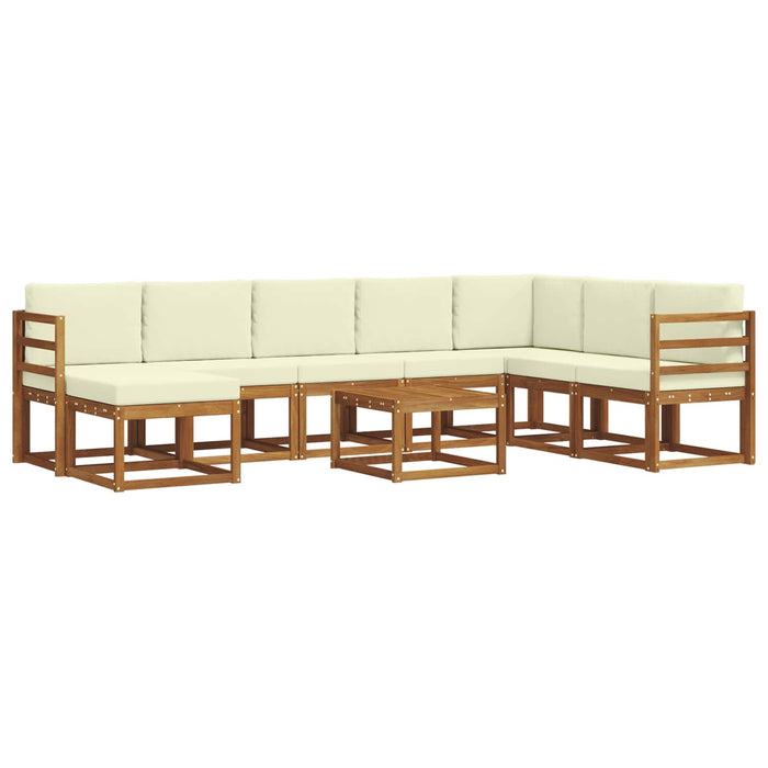 Set de canapele de exterior cu pernă 9 pcs Natural și Crem - WALTI WALTI