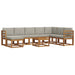 Set de canapele de exterior 9 pcs Gri natural și deschis - WALTI WALTI