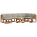 Set de canapele de exterior 9 pcs Gri natural și deschis - WALTI WALTI