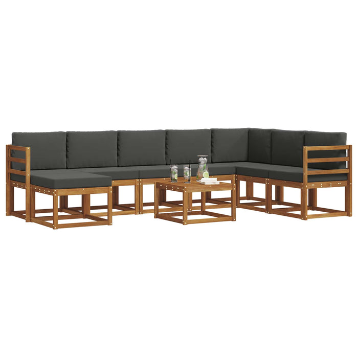 Set de canapele de exterior cu pernă 9 pcs Natural și Antracit - WALTI WALTI